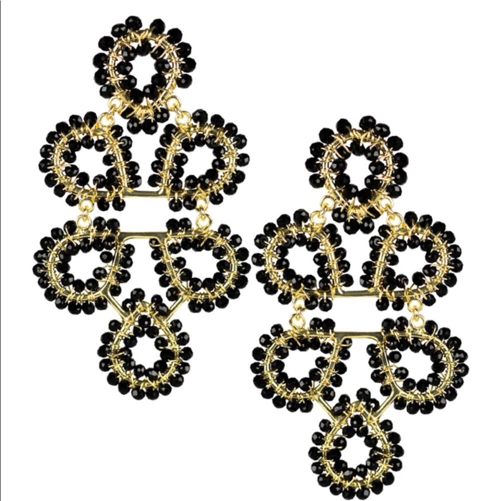 Lisi Lerch GINGER Earrings in CZECH BLACK